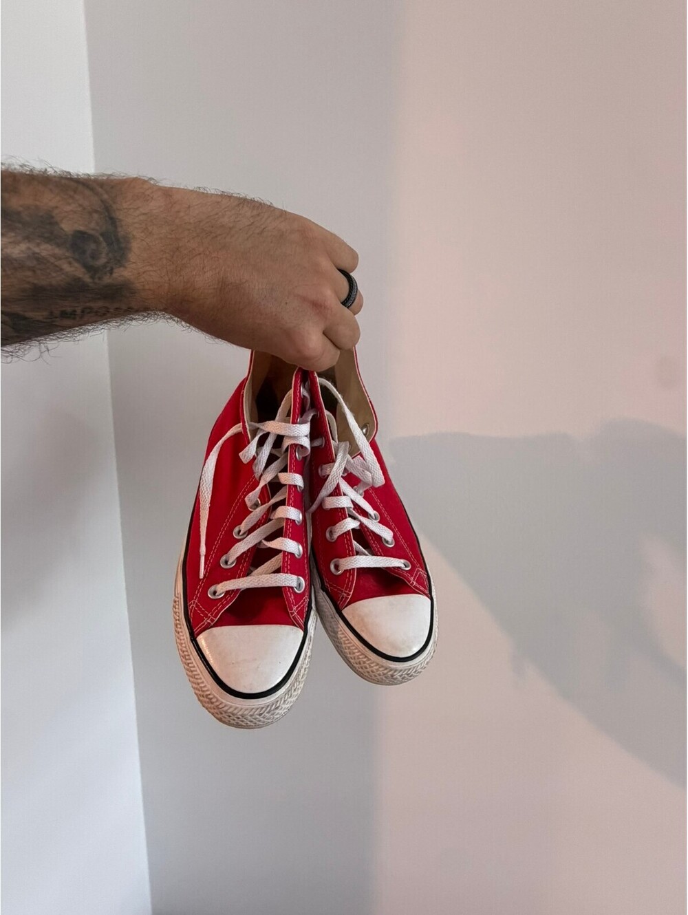 Converse Chuck Taylor All Star Red High-Top Sneakers Size 8W